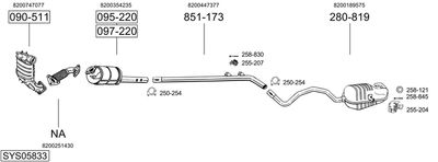 Układ wydechowy BOSAL SYS05833