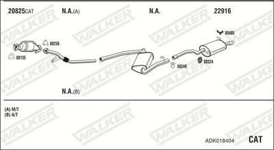 Изпускателна система WALKER ADK018404