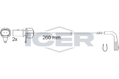 Сигнализатор, износ тормозных колодок ICER 610545 E C для AUDI A8