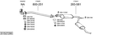 SISTEM DE ESAPAMENT BOSAL SYS27280