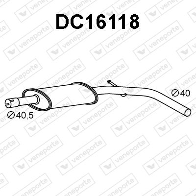 Предглушитель выхлопных газов VENEPORTE DC16118 для DACIA SANDERO