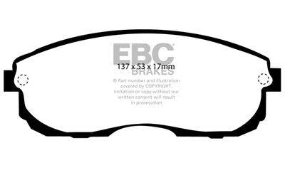 Комплект тормозных колодок, дисковый тормоз EBC Brakes DP4775R для NISSAN MAXIMA