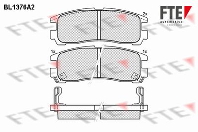 Комплект тормозных колодок, дисковый тормоз FTE 9010153 для MITSUBISHI SIGMA