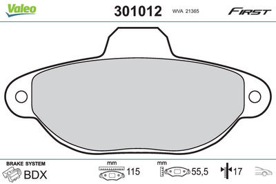 Brake Pad Set, disc brake 301012