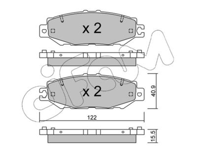 CIFAM 822-759-1 Тормозные колодки и сигнализаторы  для LEXUS LS (_F2_) 400 (UCF20_)