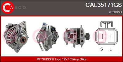 Генератор CASCO CAL35171GS для MITSUBISHI PAJERO