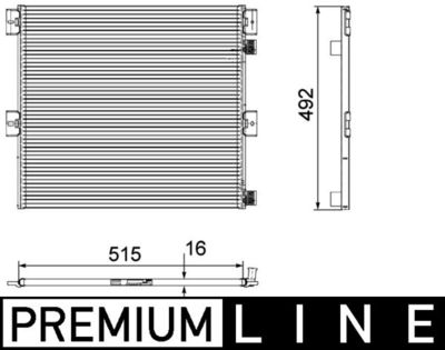 Kondensor, klimatanläggning MAHLE AC 125 000P