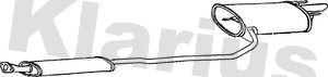 KLARIUS 270202 Глушитель выхлопных газов  для TOYOTA CARINA E VI (_T19_) 1.8 (AT191)