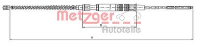 Тросик, cтояночный тормоз METZGER 10.7409 для VW GOLF