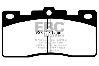 Комплект тормозных колодок, дисковый тормоз EBC Brakes DP376 для TOYOTA CELICA