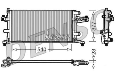 DENSO DRM20040 Радиатор охлаждения двигателя  для OPEL TIGRA (Опель Тигра)