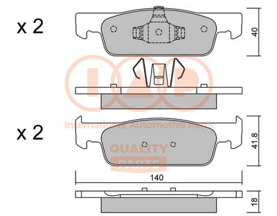Комплект тормозных колодок, дисковый тормоз IAP QUALITY PARTS 704-00101P для DACIA LOGAN