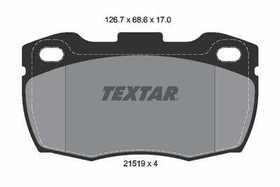 TEXTAR 2151902 Тормозные колодки и сигнализаторы  для LAND ROVER (Ленд ровер)