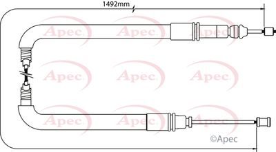 Cable Pull, parking brake APEC CAB1063