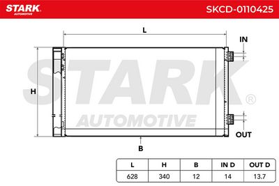 кондензатор, климатизация STARK SKCD-0110425