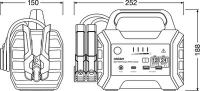Pomocné startovací zařízení (booster) ams-OSRAM OJST3000