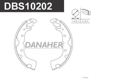 Комплект тормозных колодок DANAHER DBS10202 для AUDI Q5