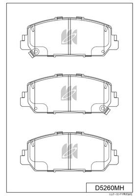 Комплект тормозных колодок, дисковый тормоз MK Kashiyama D5260MH для ACURA RDX