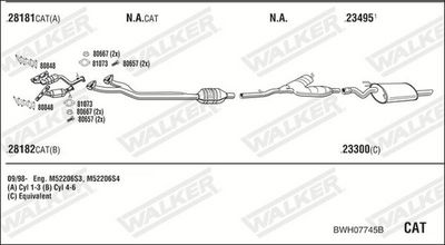 Изпускателна система WALKER BWH07745B