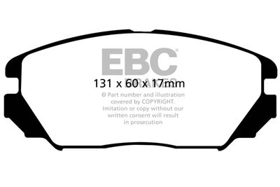 Комплект тормозных колодок, дисковый тормоз EBC Brakes DP21757 для HYUNDAI TUCSON