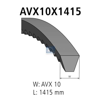 Комплект клинового ремня DT Spare Parts 3.34448SP