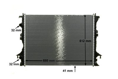 Radiator, engine cooling CR 1092 000P