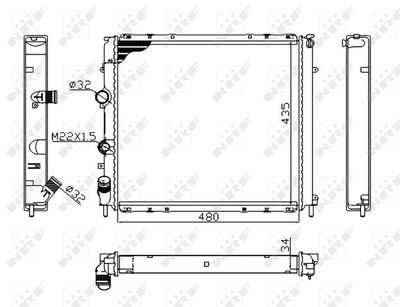 Chłodnica, układ chłodzenia silnika NRF 58075A