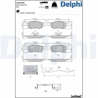 Brake Pad Set, disc brake LP5079EV