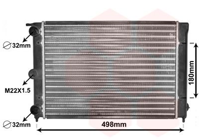 Радиатор, охлаждение двигателя VAN WEZEL 58002039 для VW SANTANA