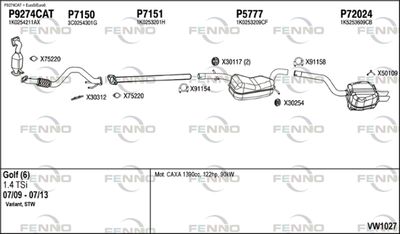 Układ wydechowy FENNO VW1027