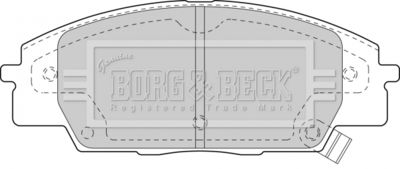 Комплект тормозных колодок, дисковый тормоз BORG & BECK BBP1742 для HONDA S2000