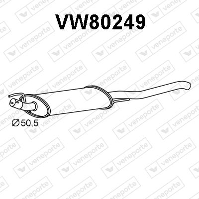 VENEPORTE VW80249 Глушитель выхлопных газов  для VW GOLF III Variant (1H5) 2.0