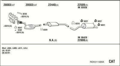 Układ wydechowy WALKER REK011489A