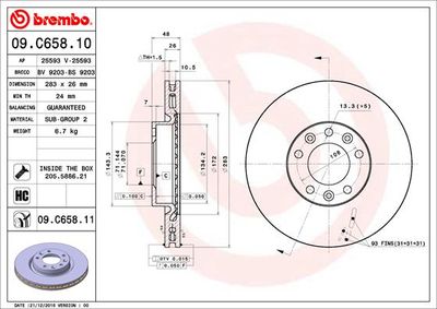 Bromsskiva BREMBO 09.C658.11