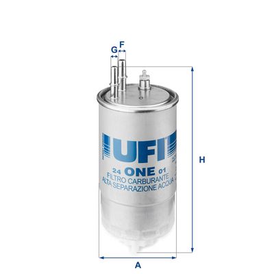 UFI 24.ONE.01 Топливный фильтр  для FIAT IDEA (Фиат Идеа)