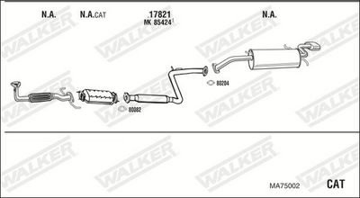 Изпускателна система WALKER MA75002
