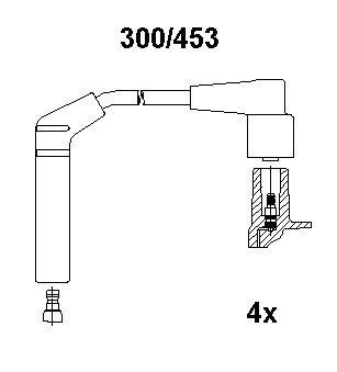 Комплект проводов зажигания BREMI 300/453 для DACIA NOVA