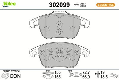 SET PLACUTE FRANA FRANA DISC VALEO 302099