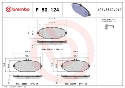 Brake Pad Set, disc brake P 50 124