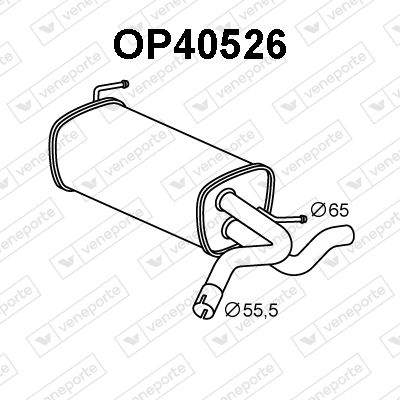 Глушитель выхлопных газов конечный VENEPORTE OP40526 для CHEVROLET MALIBU