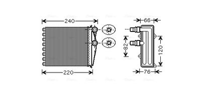 AVA QUALITY COOLING Kachelradiateur, interieurverwarming (RT6380)
