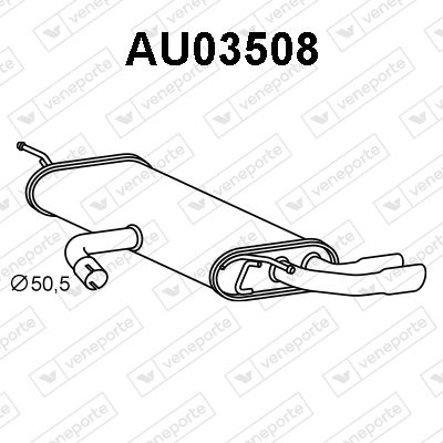 VENEPORTE AU03508 Глушитель выхлопных газов  для AUDI A3 (Ауди А3)