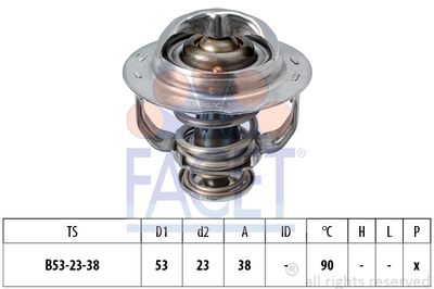 Термостат, охлаждающая жидкость FACET 7.8957S для VW JETTA