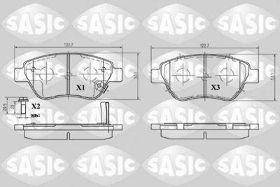 Комплект тормозных колодок, дисковый тормоз SASIC 6216005 для OPEL ADAM