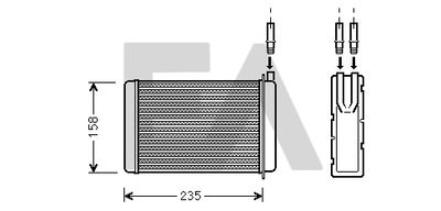 Теплообменник, отопление салона EACLIMA 45C60005 для RENAULT 11
