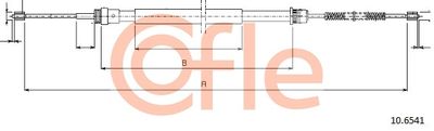 Тросик, cтояночный тормоз COFLE 92.10.6541 для RENAULT TWINGO