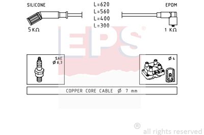Комплект проводов зажигания EPS 1.500.694 для LANCIA Y10