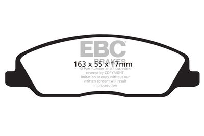 Plaquettes de frein EBC Brakes — 163mm, 55mm
