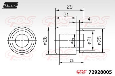 Поршень, корпус скобы тормоза MAXTECH 72928005 для JAGUAR XJ