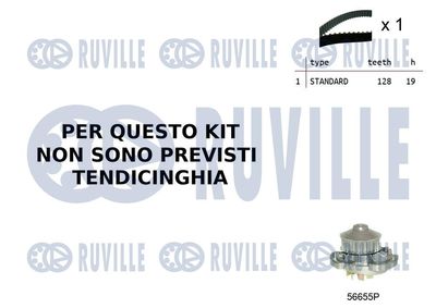 Водяной насос + комплект зубчатого ремня RUVILLE 55B0011 для VW VENTO